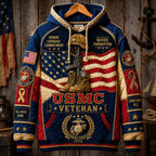 Never Forgotten Marine Veteran Tribute hoodie, all-over print