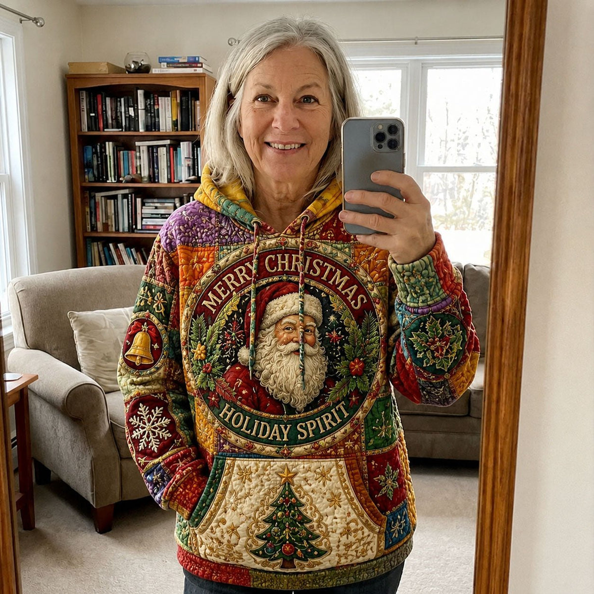Merry Christmas Spirit hoodie, all-over print