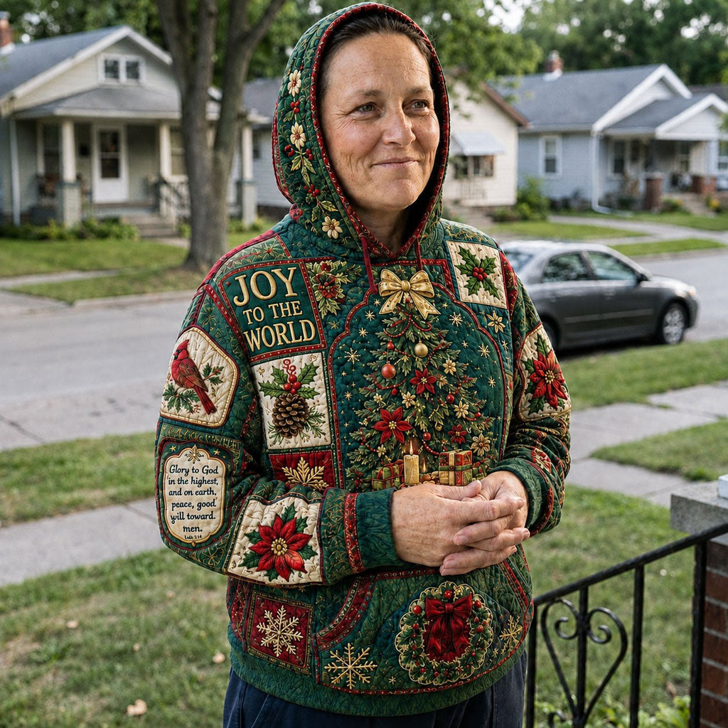 Joy To the World hoodie, all-over print