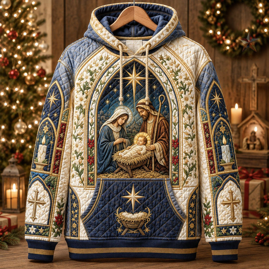 Holy Night Nativity hoodie, all-over print