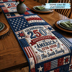 American Flag 250th Anniversary Table Runner