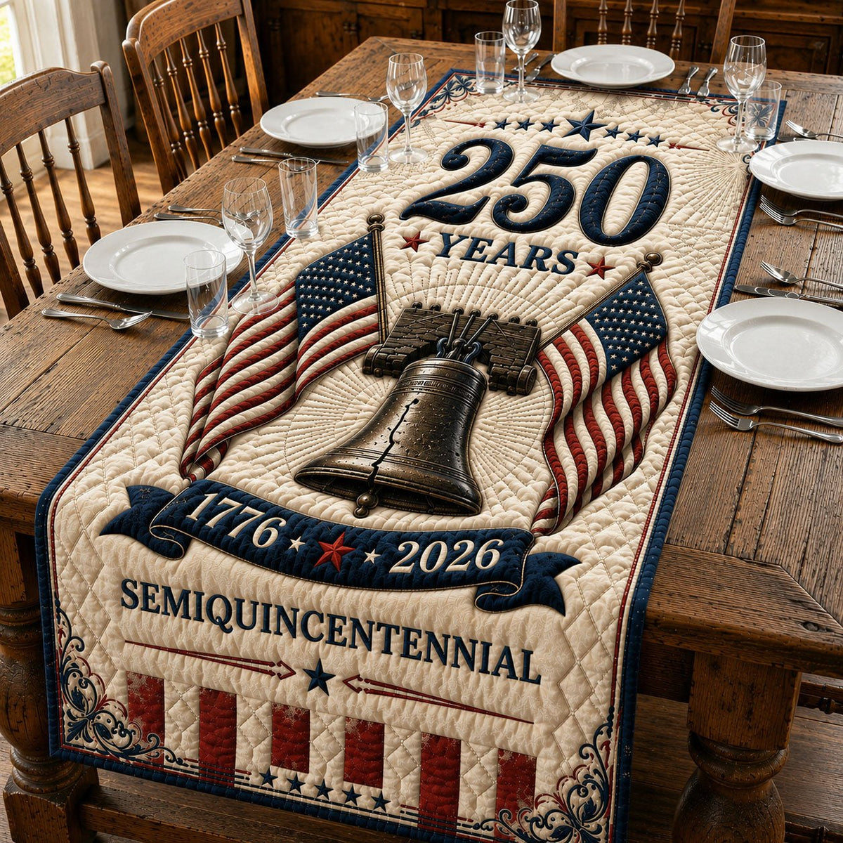 Vintage Americana Table Runner