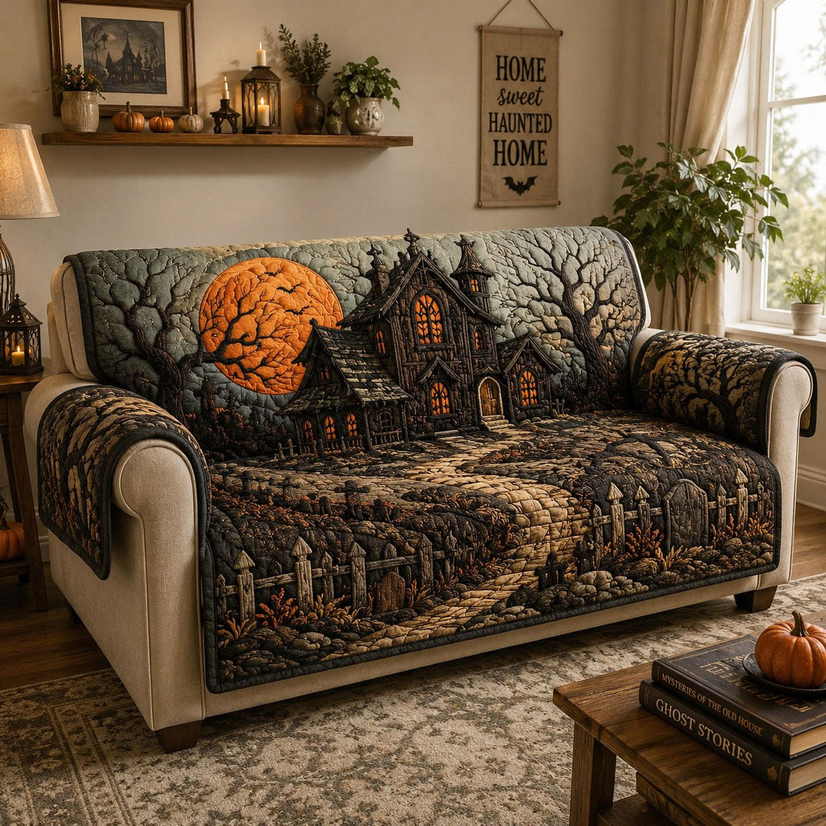 Haunted Victorian House Sofa Cover