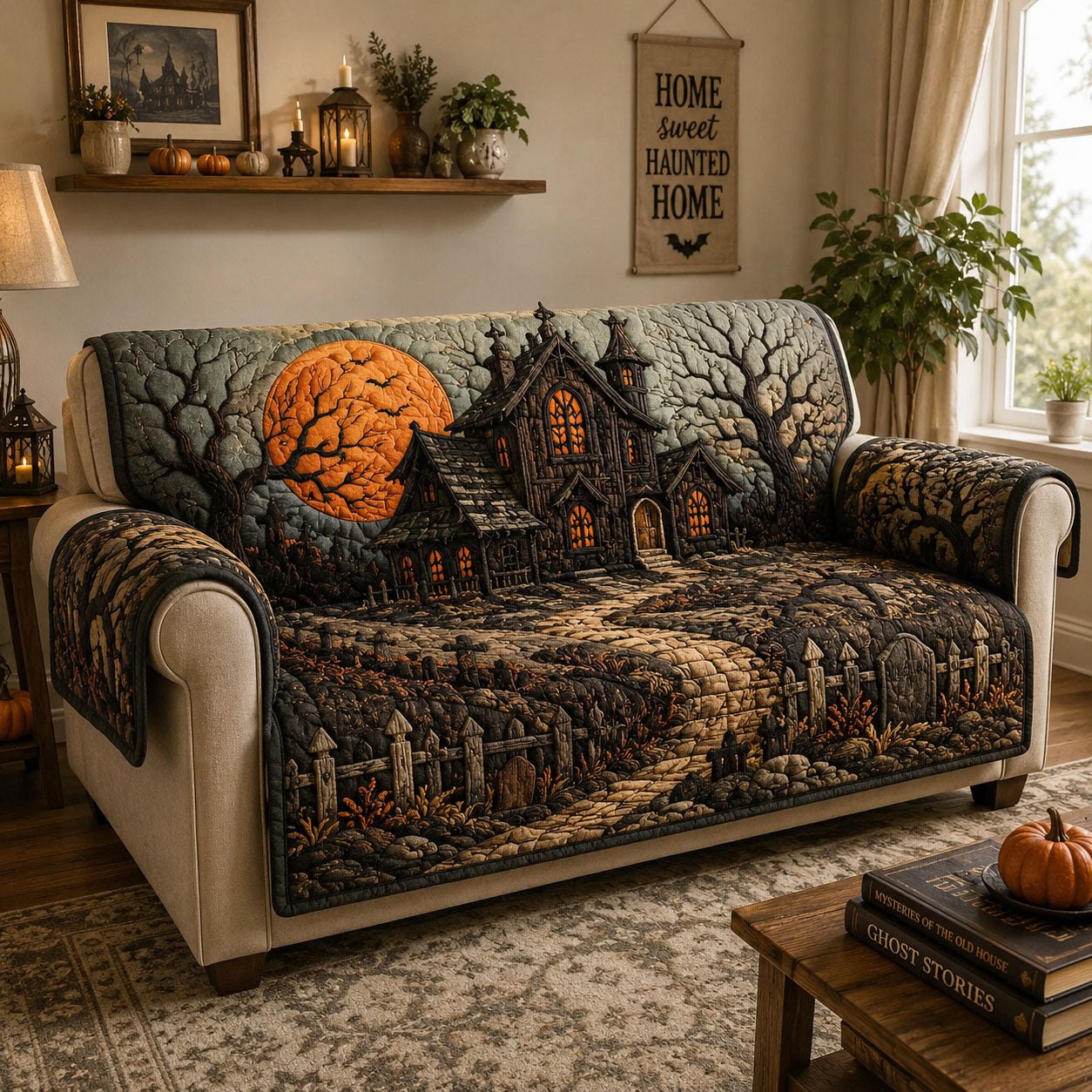 Haunted Victorian House Sofa Cover