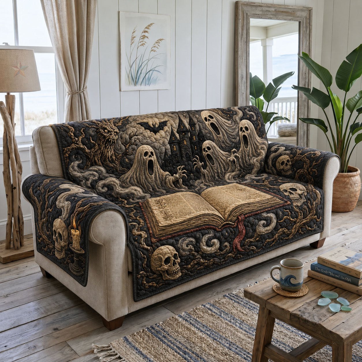 Ghosts Ancient Spell Book Haunted Sofa Cover