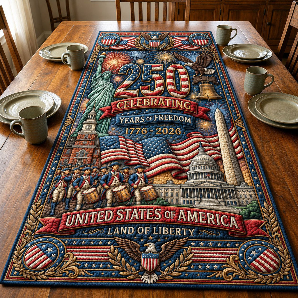 Celebrating 250 Years of Freedom Table Runner