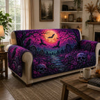 Violet Graveyard Moon Sofa Cover