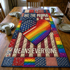 Rainbow Heart America Pride Table Runner