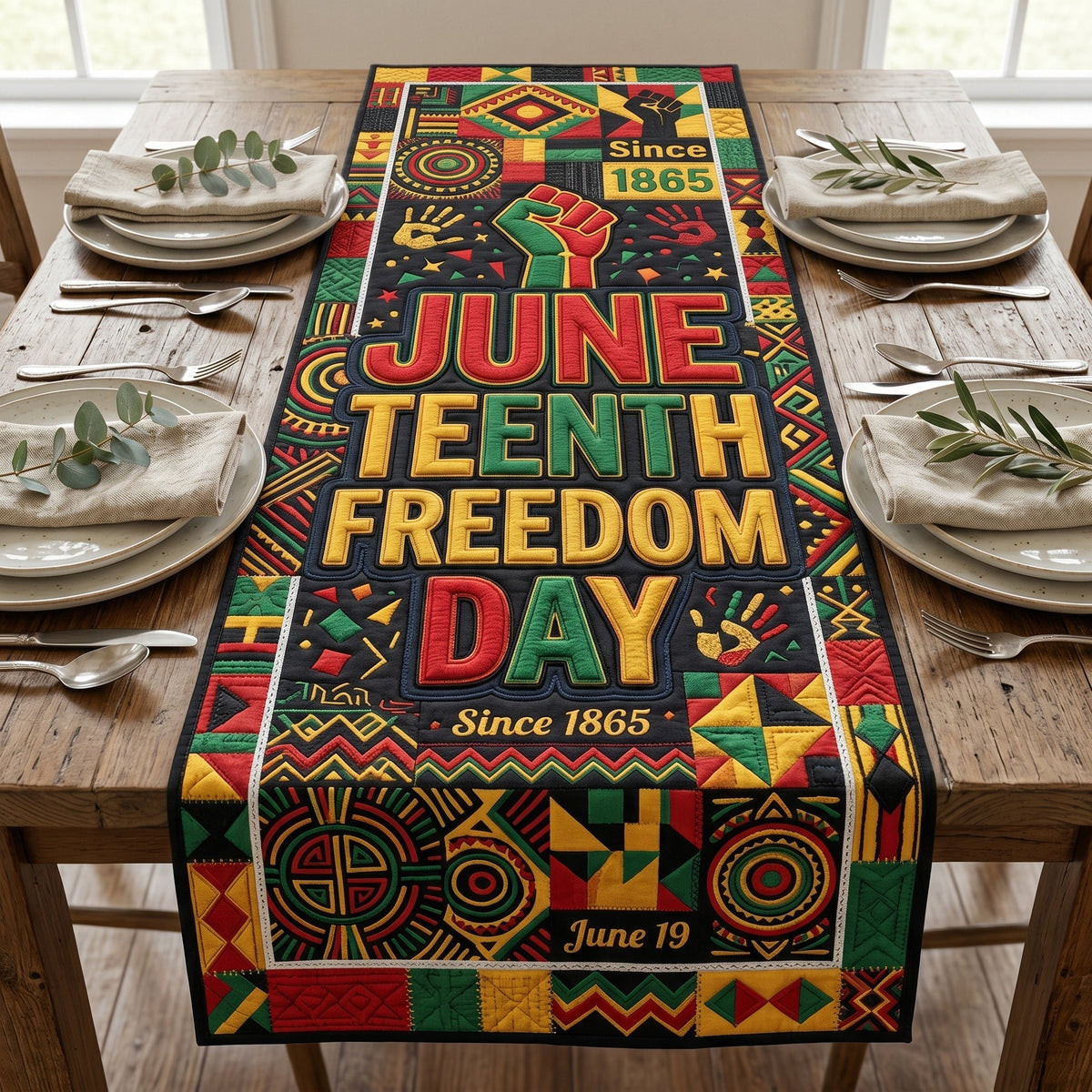Juneteenth Freedom Table Runner