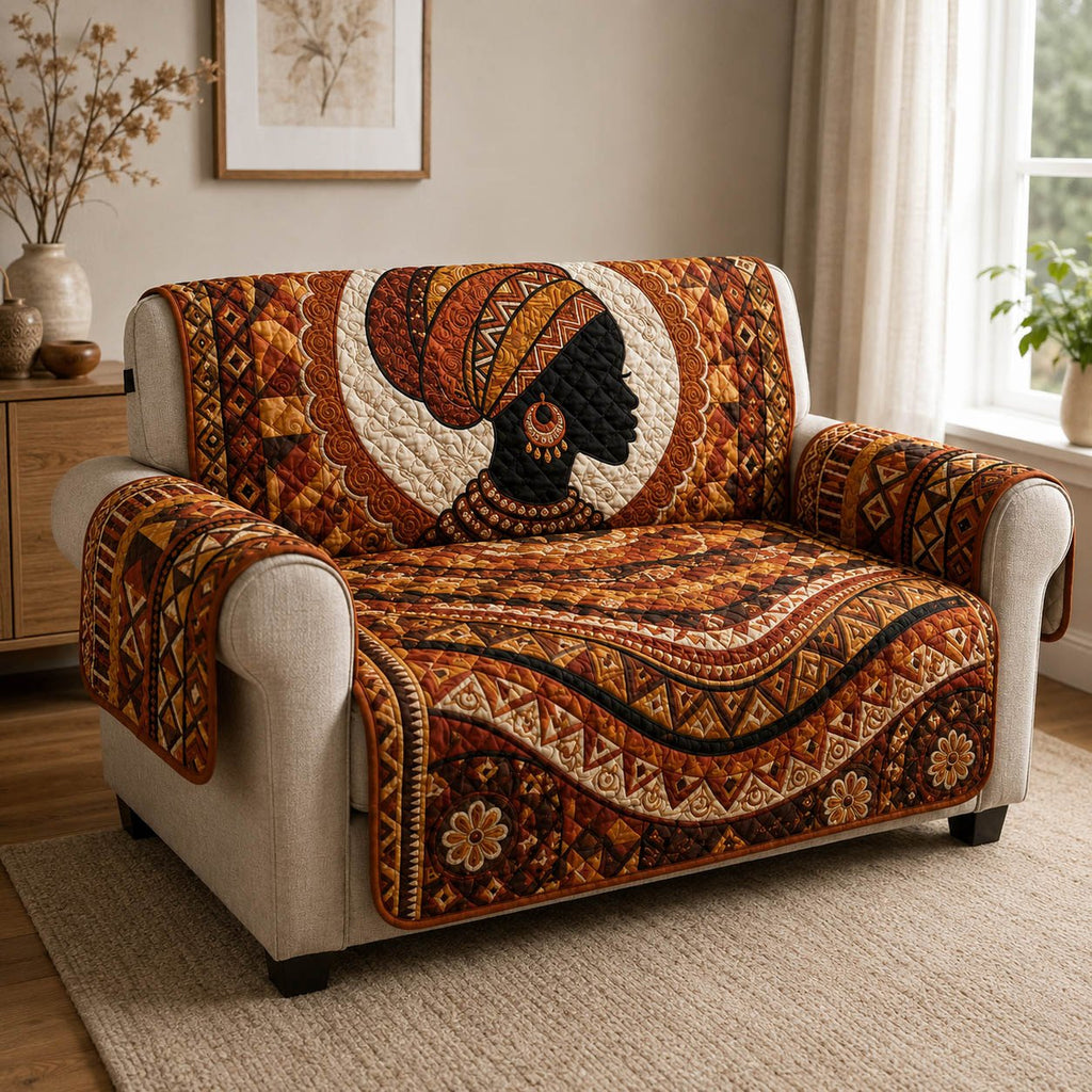 Earth Tone Tribal Queen Sofa Cover