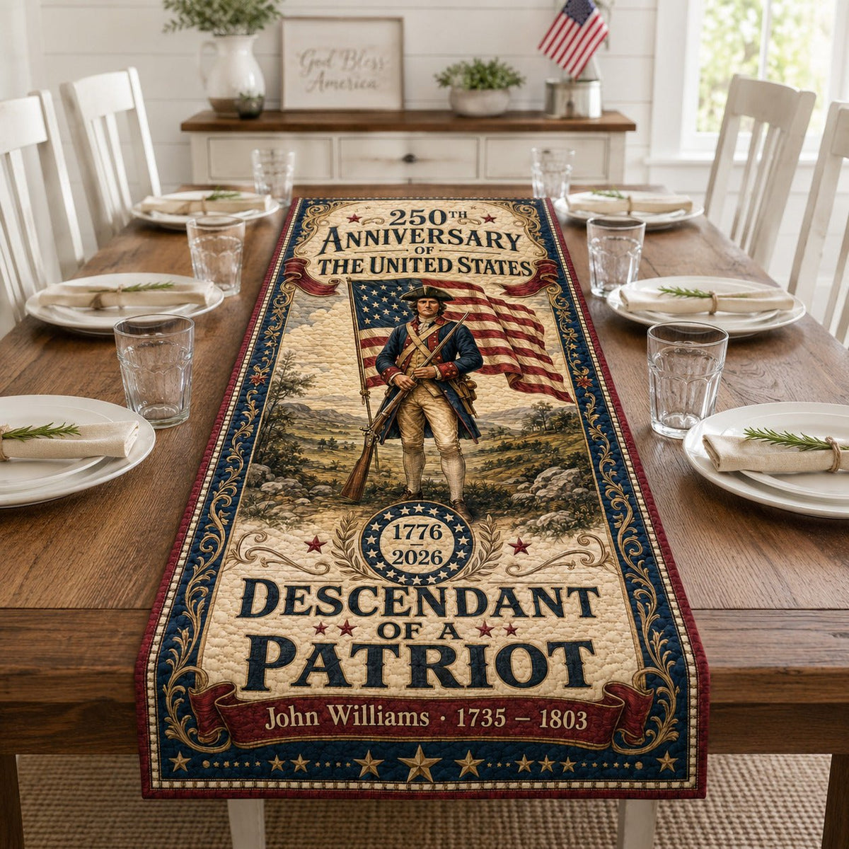 Patriot Descendant Table Runner