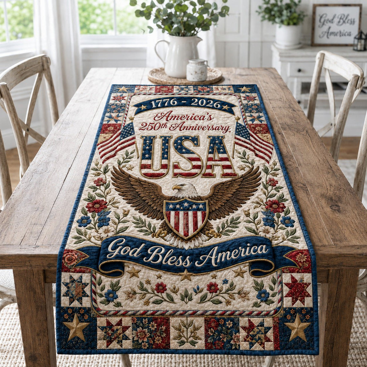 Blessed Eagle Table Runner