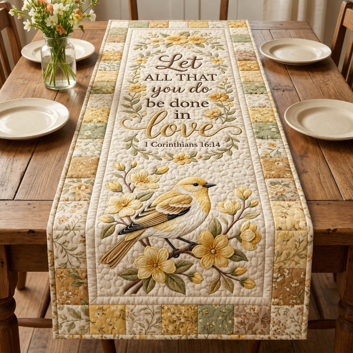 All That You Do in Love Table Runner