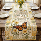 Be Strong and Courageous with Butterfly Table Runner