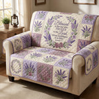 Trust in the Lord Lavender Sprigs Sofa Cover