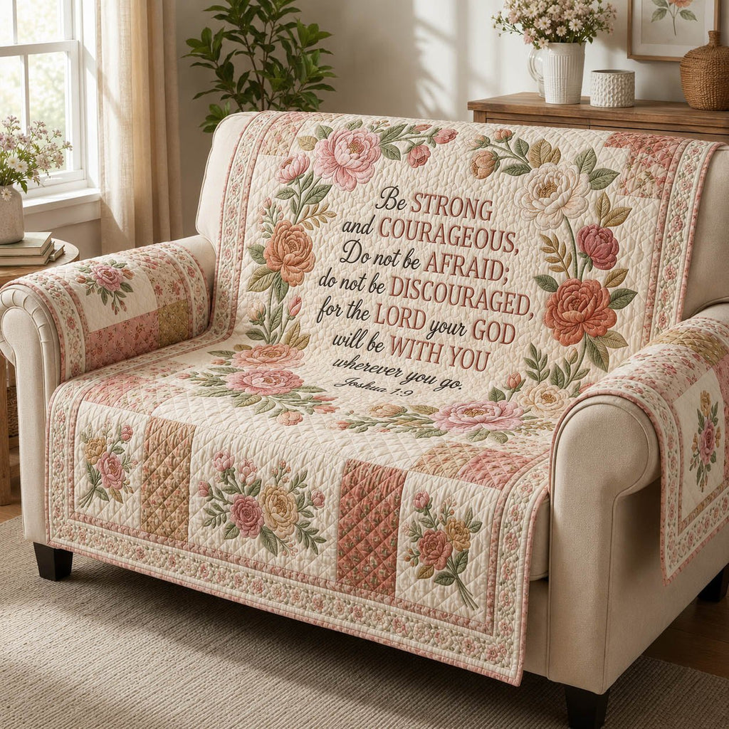 Be Strong Do Not Be Afraid Sofa Cover