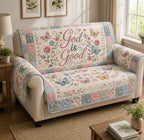 God Is Good Butterfly Garden Sofa Cover