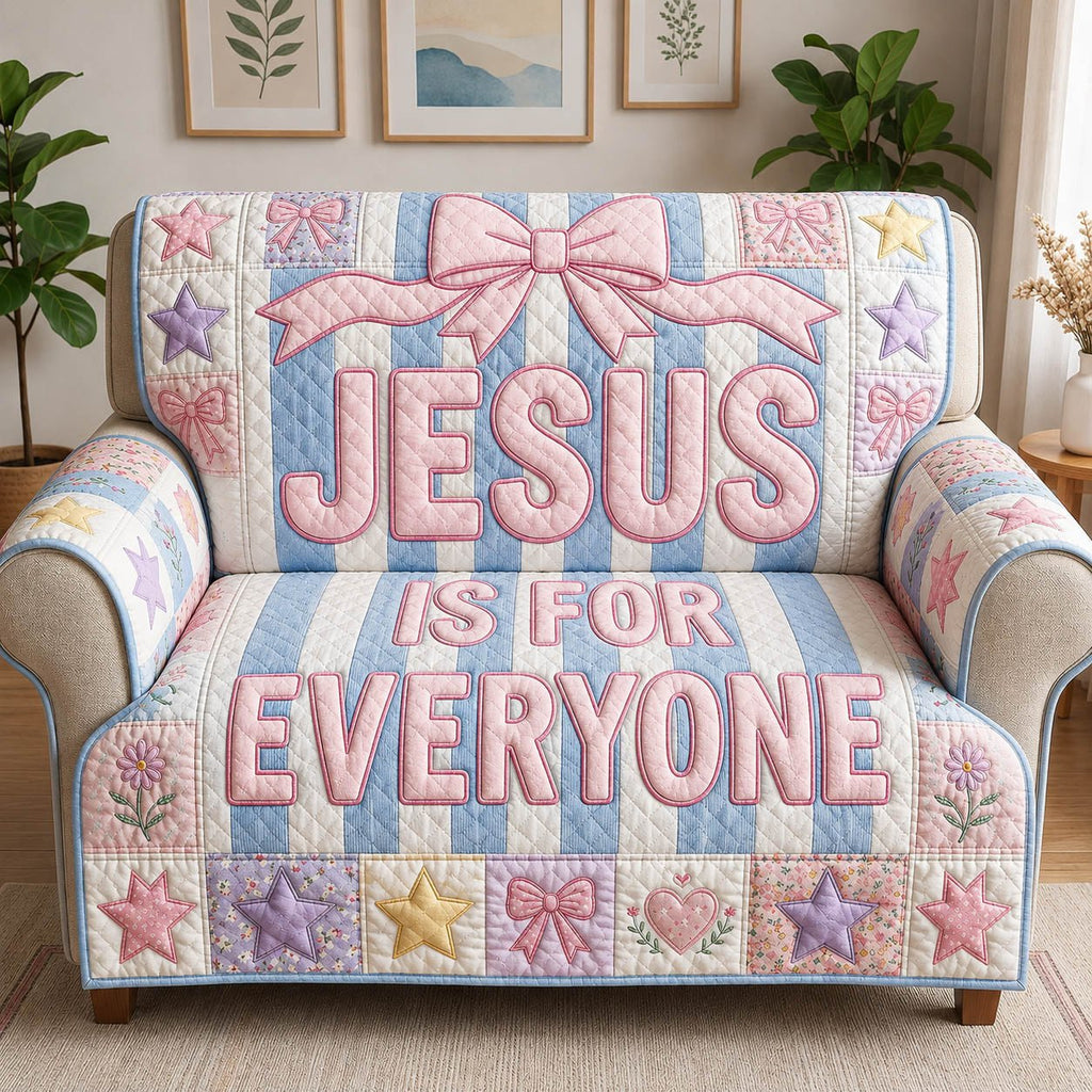 Jesus Is for Everyone Stripped Pattern Sofa Cover
