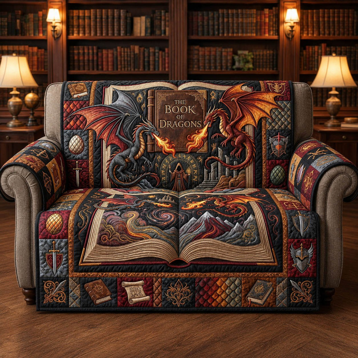 The Book of Dragons Sofa Cover