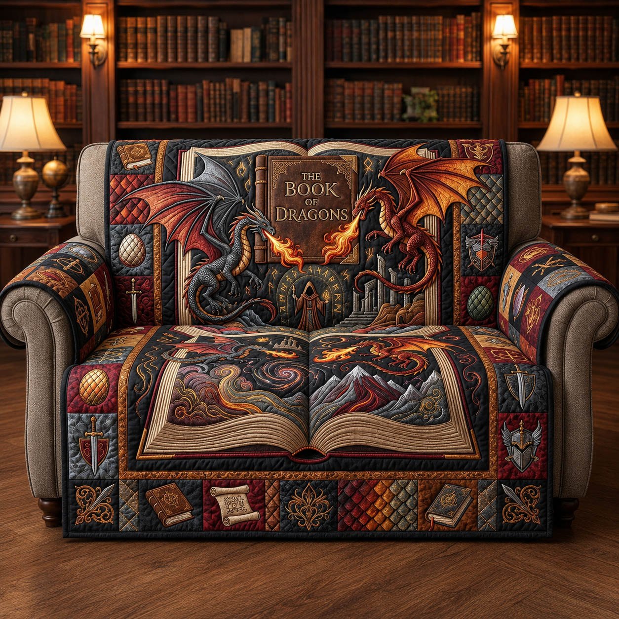 The Book of Dragons Sofa Cover