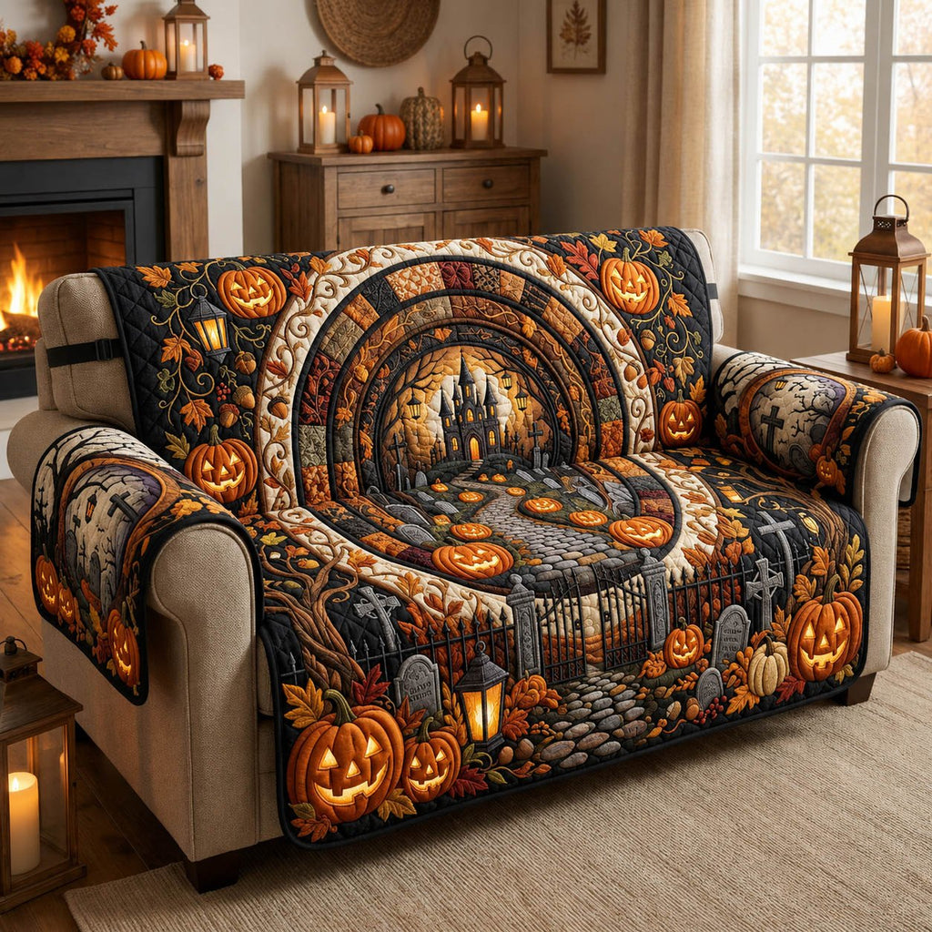 Pumpkin Tunnel to the Castle Sofa Cover