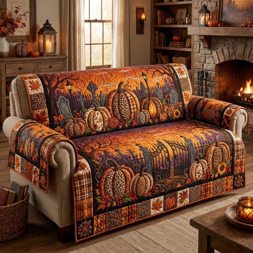 Halloween Pumpkin Harvest Sofa Cover