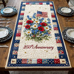250th Anniversary Floral Bouquet Table Runner