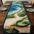 Golf Green Beside Sandy Dunes Table Runner