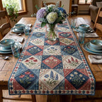 Floral Patchwork Diamonds Table Runner
