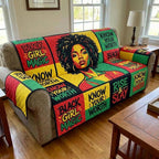 Black Girl Magic Know Your Worth Sofa Cover
