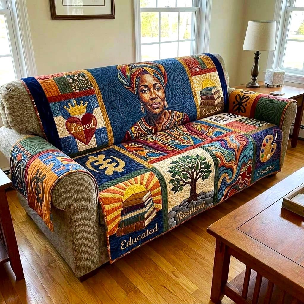 Educated Woman and the Golden Book Sofa Cover