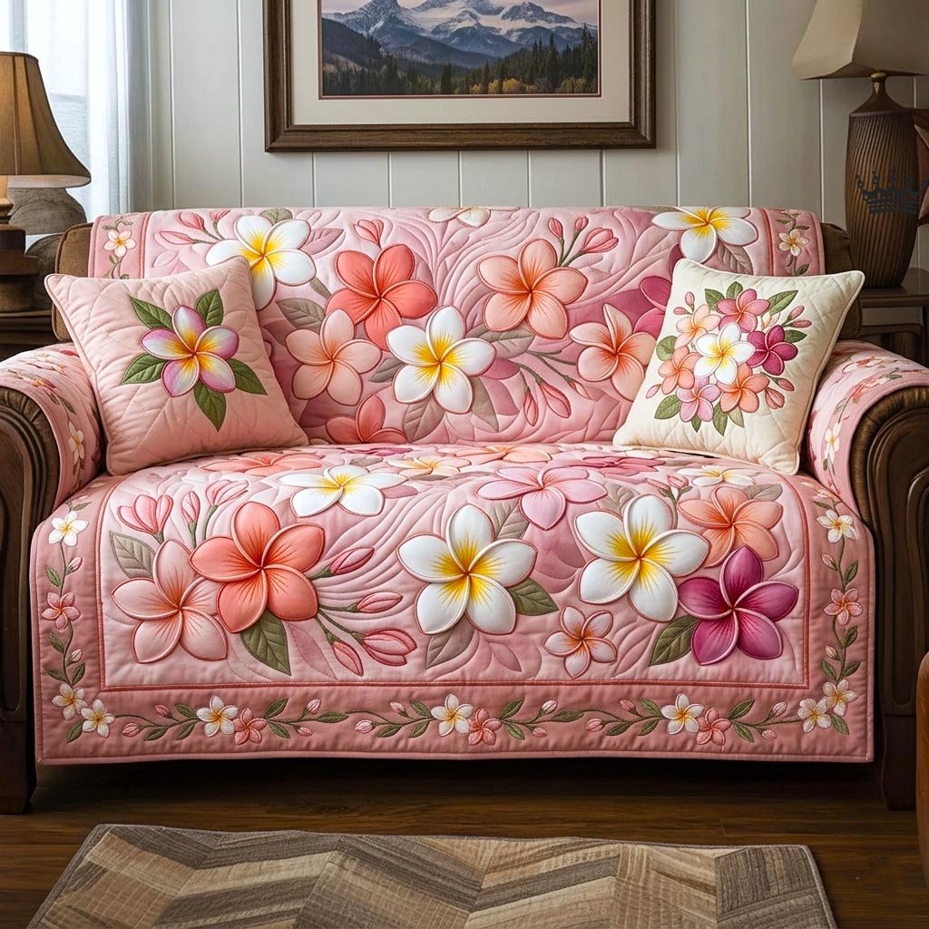 Plumeria Serenity Sofa Cover