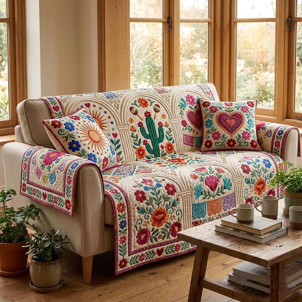 Colorful Fiesta Sofa Cover
