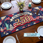 Statue of Liberty with Blue 250 Table Runner