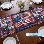 Fireworks with Red 250 Blocks Table Runner