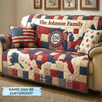 Flag Patchwork with 250 Medallion Sofa Cover