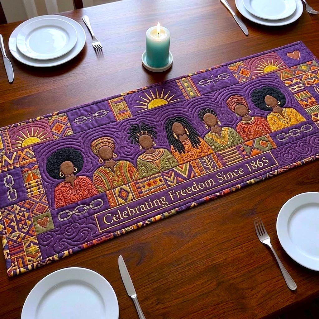 Celebrating Freedom Since 1865 Table Runner