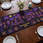 Juneteenth 1865 Purple Dancers Table Runner