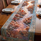 Shells and Pebbles Along the Shore Table Runner