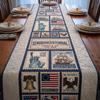 Semiquincentennial America 250 Blocks Table Runner