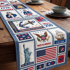 Anchor and Statue Patriotic Blocks Table Runner