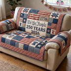 We the People 250 Years Blocks Sofa Cover