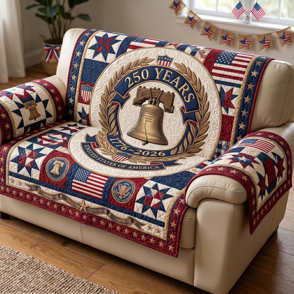 Liberty Bell in the Laurel Wreath Sofa Cover