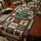 250 Years of Freedom on Green Table Runner