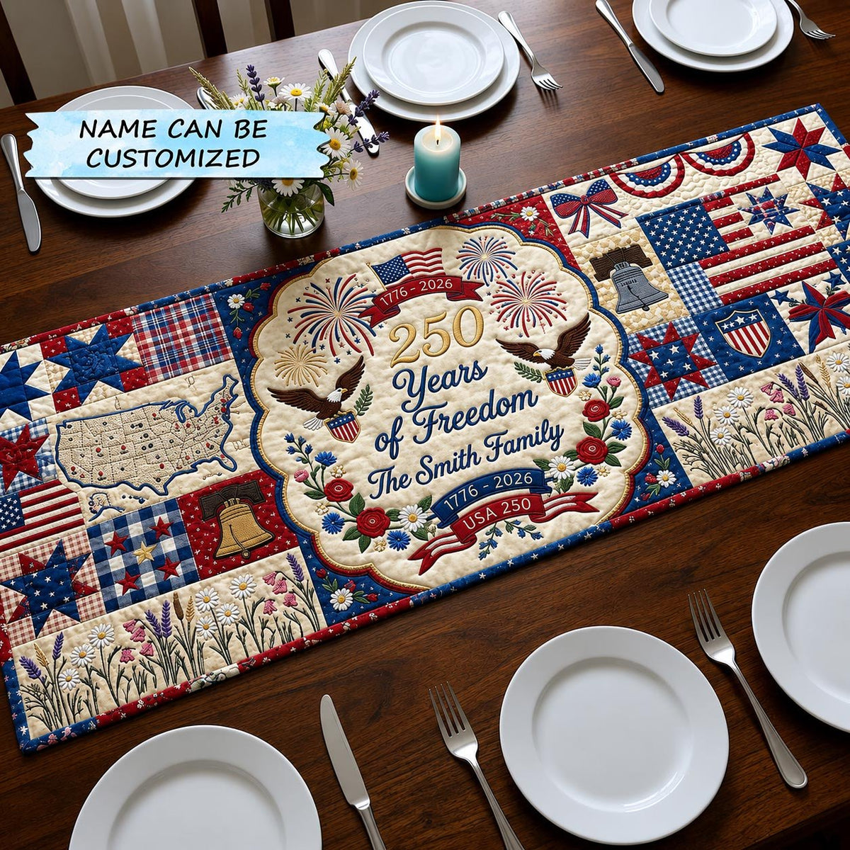 Patriot Threads Qtcuz Table Runner