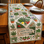 Fresh From the Cottage Garden Herbs Table Runner