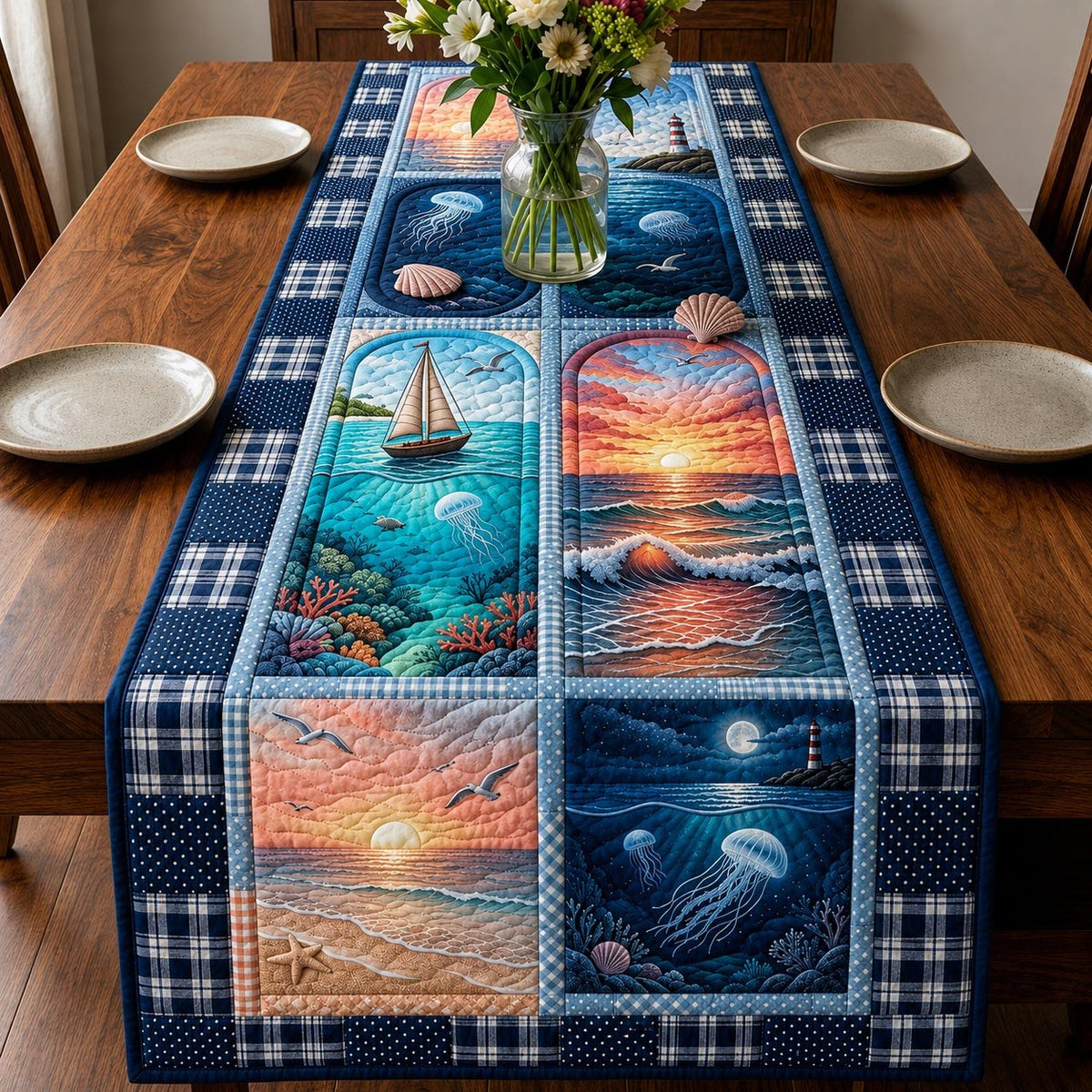 Coastal Shell Table Runner