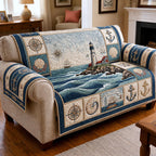 Lighthouse Above the Rocky Waves Sofa Cover