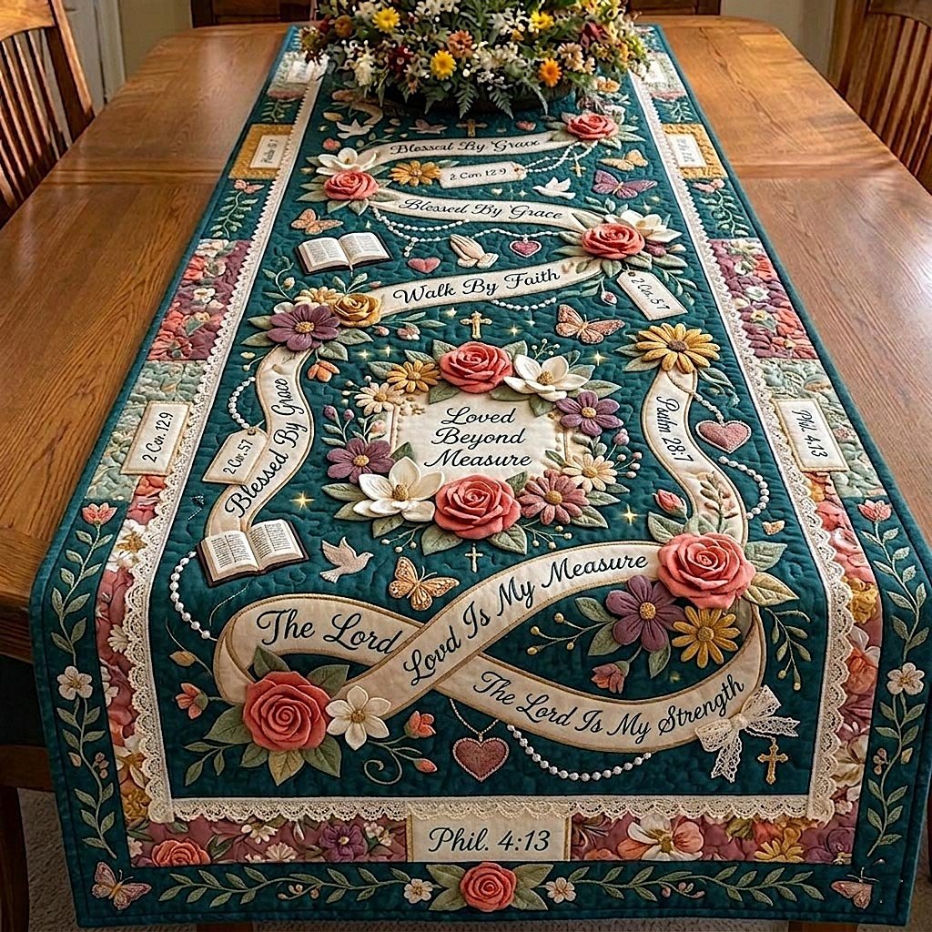 Blessed Blooms Table Runner
