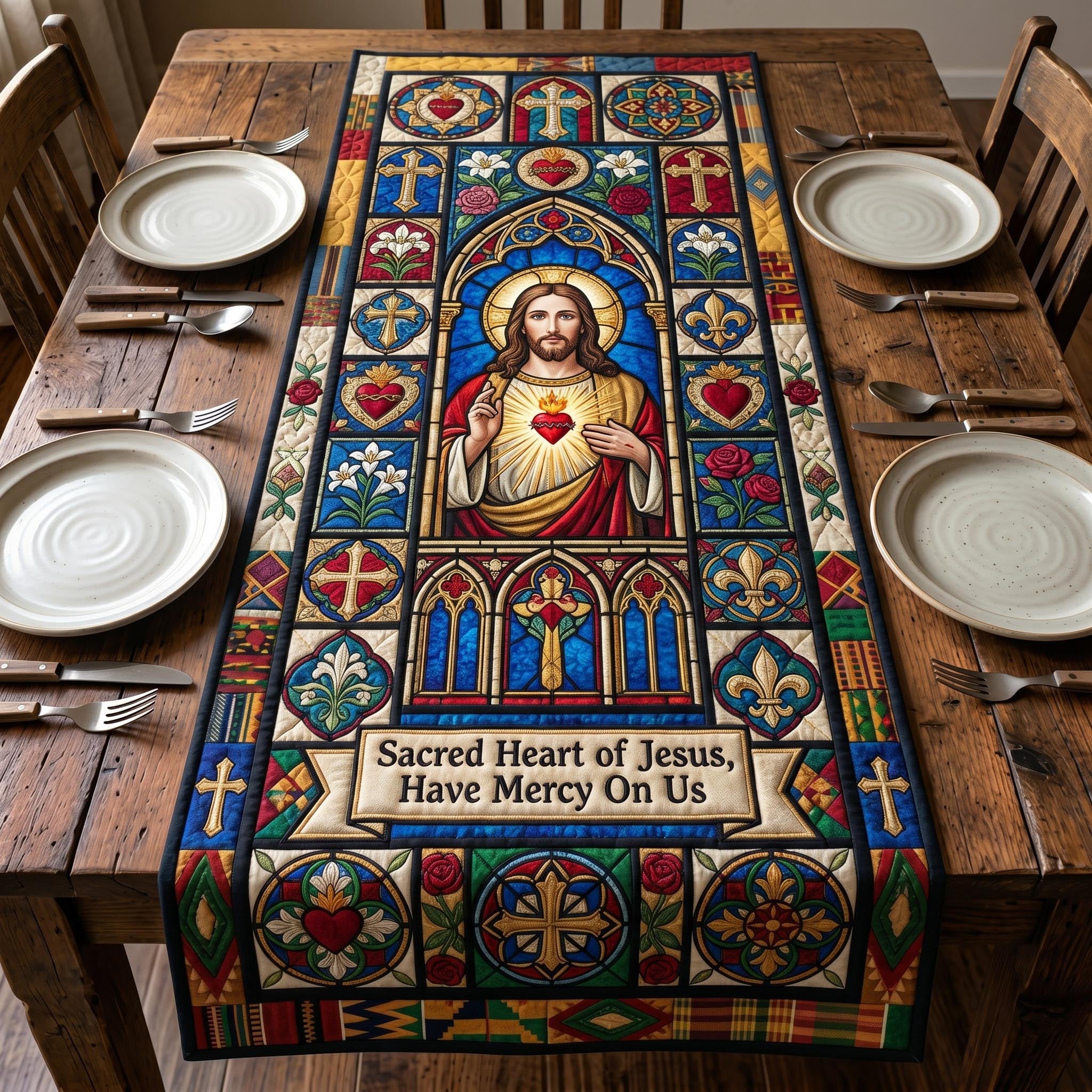 Jesus Heart Table Runner